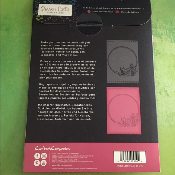 Crafter’s Companion Sensational Succulents 5x7 Embossing Folder - Picture 2 of 5